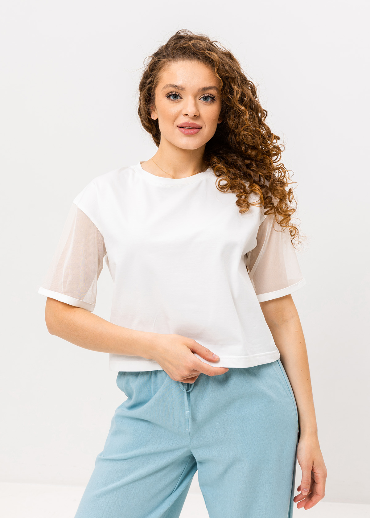 Футболка з рукавами сіточка