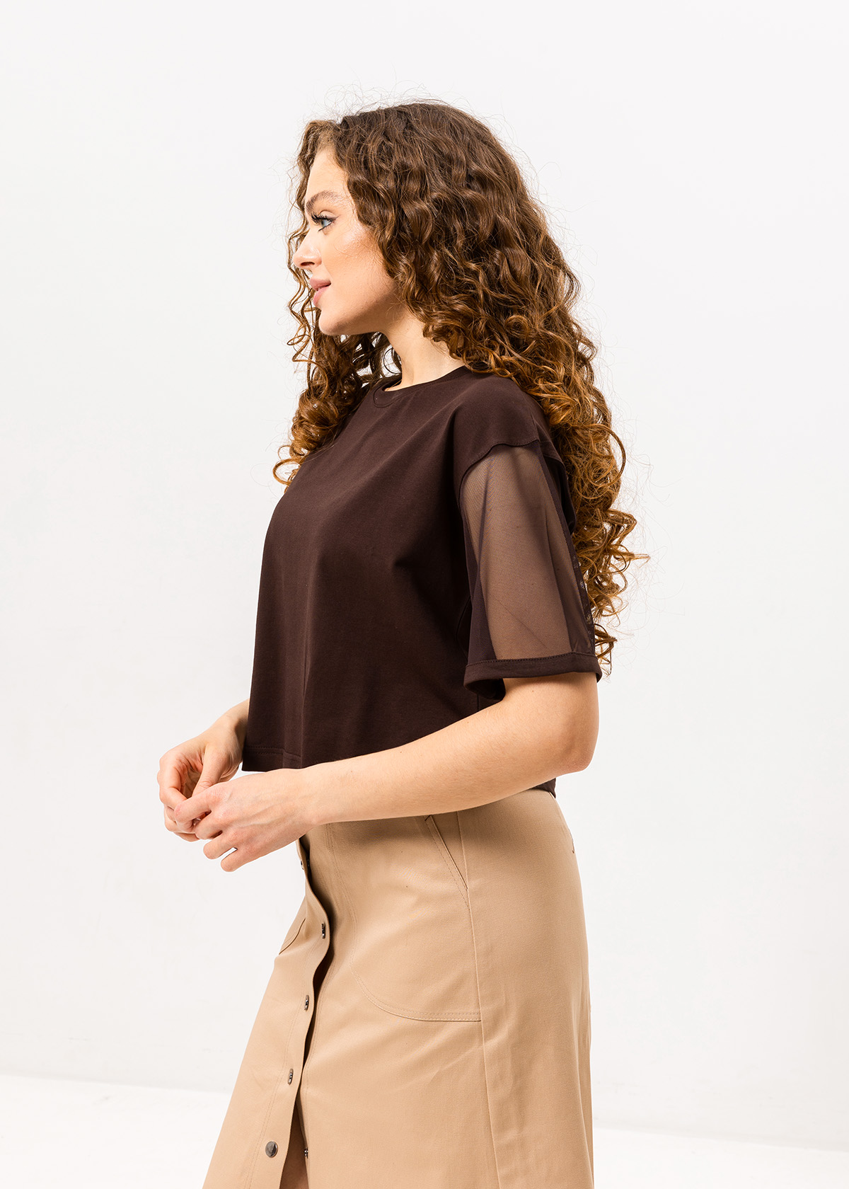 Футболка з рукавами сіточка
