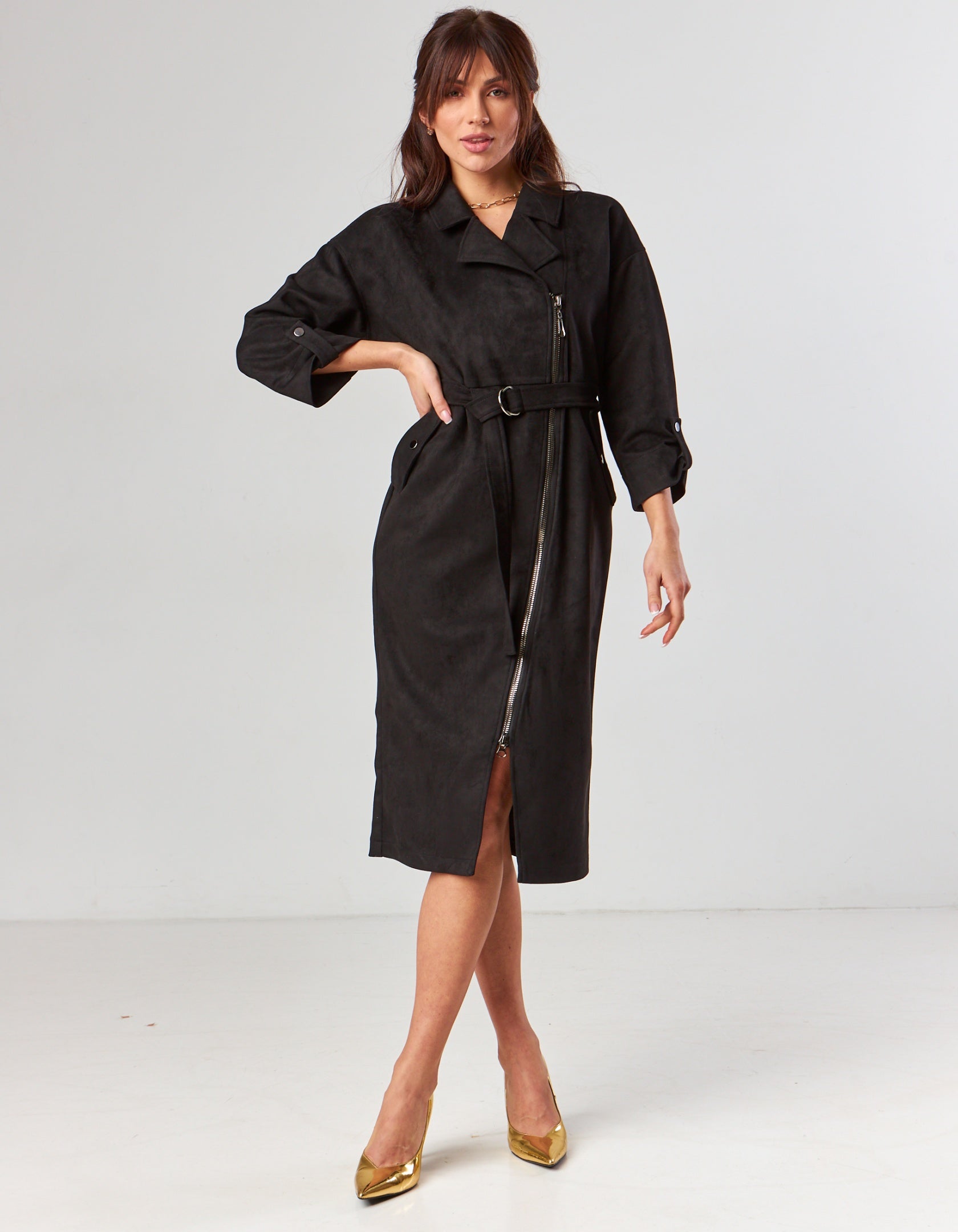 Сукня жіноча тепла замшева