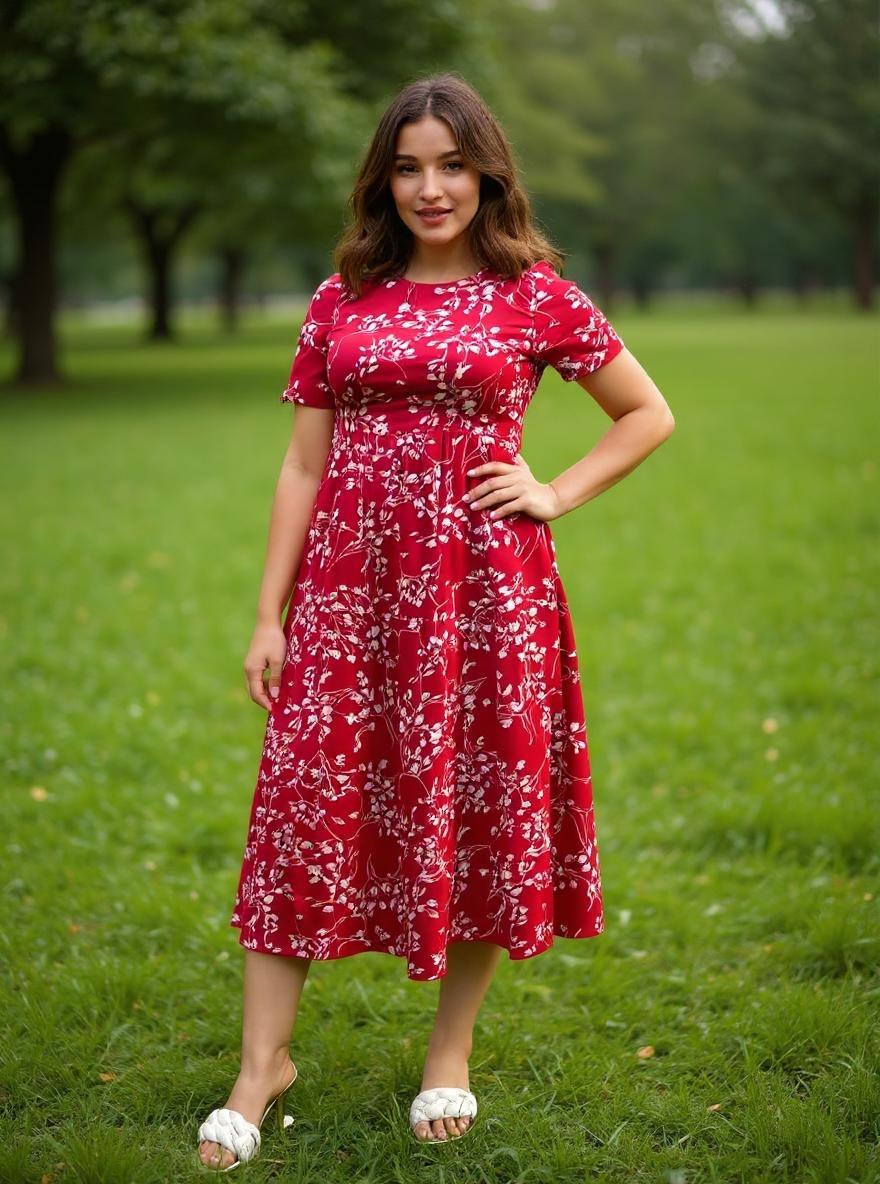 Сукня міді триярусна