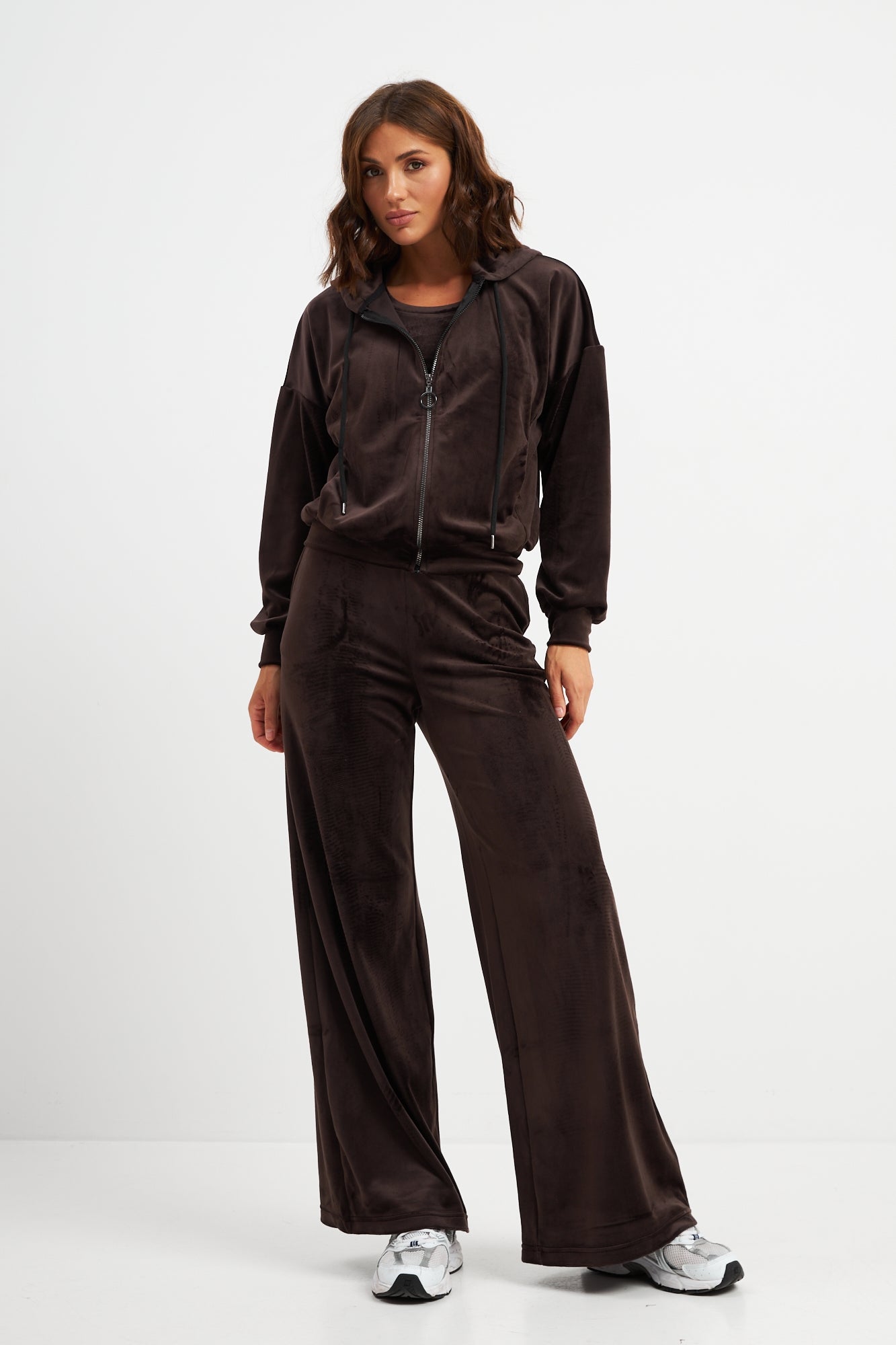 Худі на блискавці з велюру