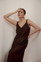Сукня максі вечірня атласна на бретелях