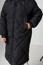 Пальто пуховик стібка ромб з капюшоном на блискавці - Wear Me