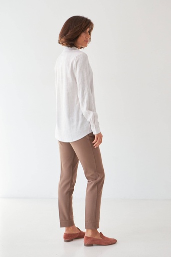 [0_0_2679] Блуза с планкой и пуговицей