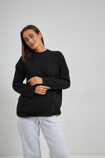 [18_24_1824_9865] Футболка Oversize з довгим рукавом